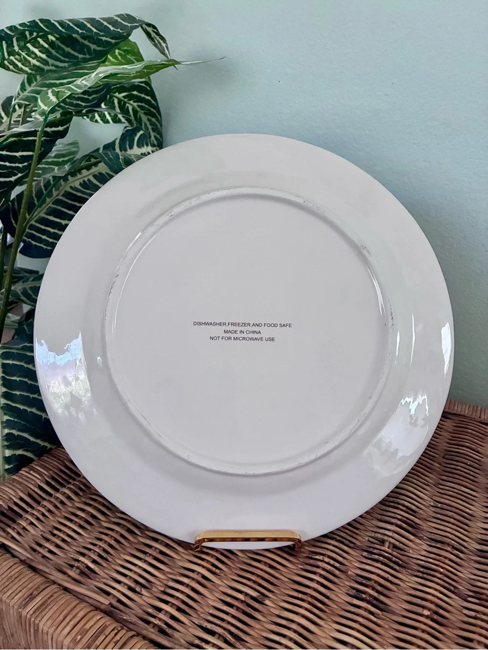 Vintage “The Giving Plate” Ceramic Serving Platter - 3D Hand Painted